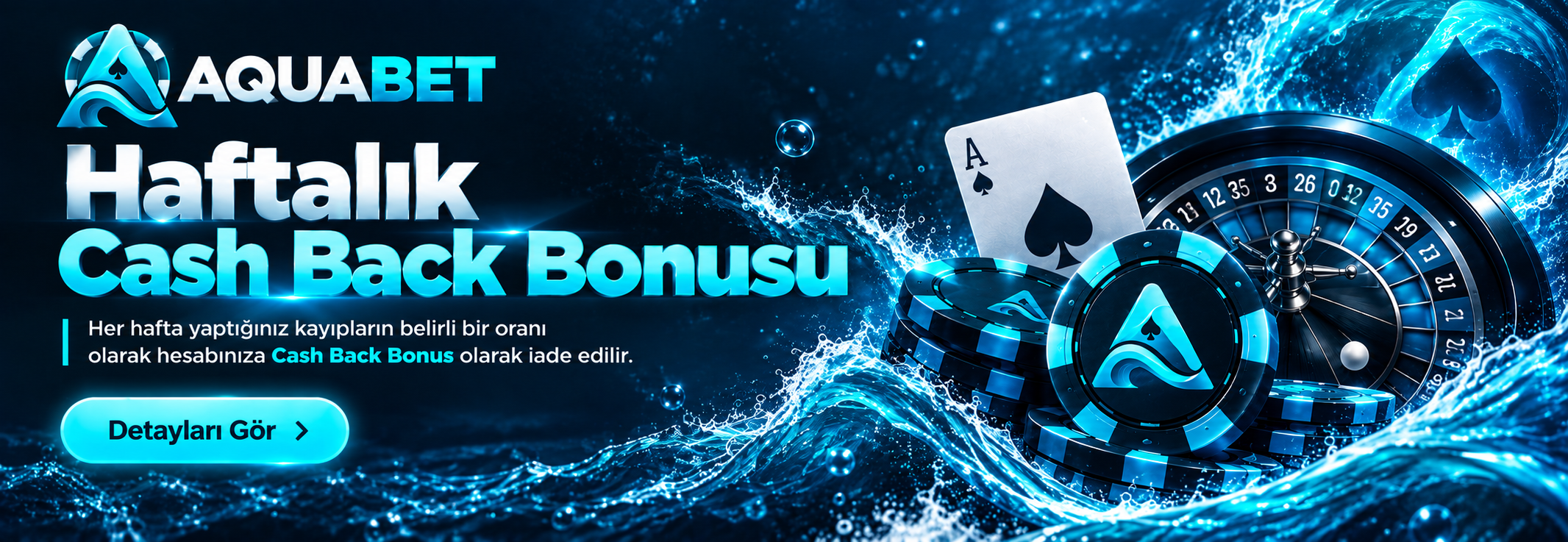 AQUABET: Haftalık cash back